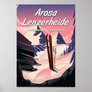 Arosa Lenzerheide, poster suisse de ski.