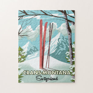 Arosa Lenzerheide, Schweiz Skiplakat. Magnet J