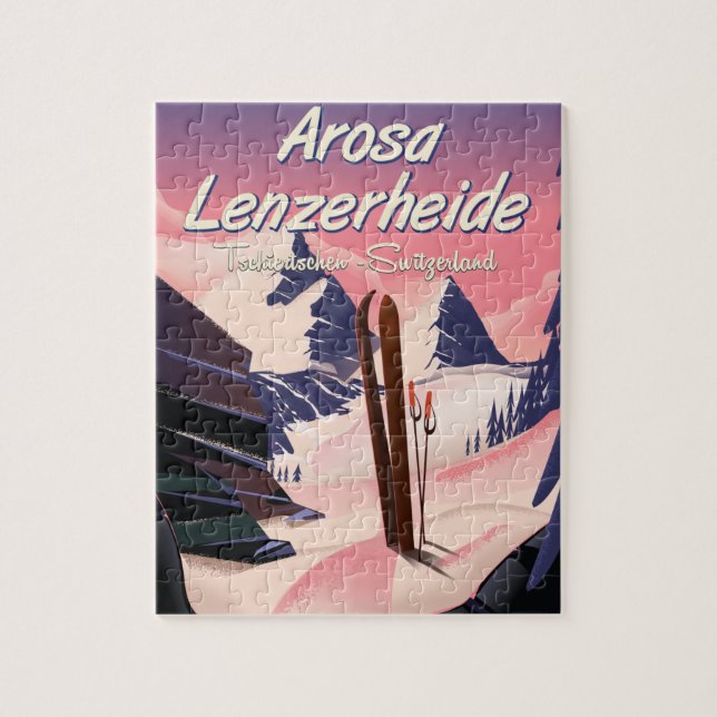Arosa Lenzerheide,Switzerland ski poster. (Vertikal)