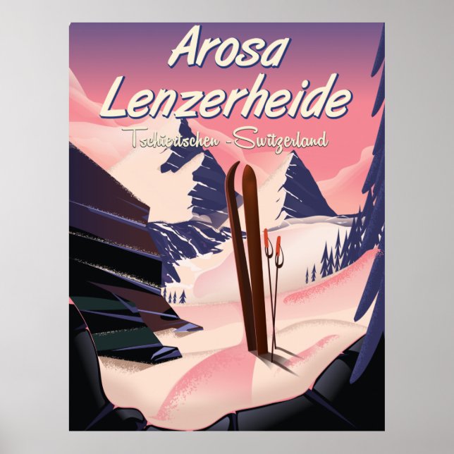 Arosa Lenzerheide,Switzerland ski poster. Poster (Vorne)