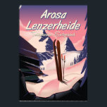 Arosa Lenzerheide,Switzerland ski poster. Poster<br><div class="desc">Arosa Lenzerheide, Switzerland beautiful vintage style ski poster.</div>