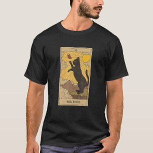 Arot Karte Er Narr Und Schwarze Katze Er Sonne Kat T-Shirt