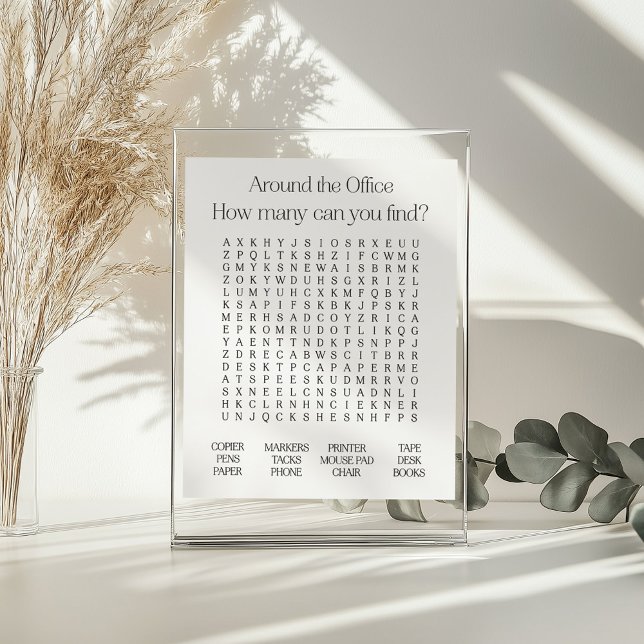Around the Office Word Search Poster (Von Creator hochgeladen)