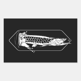 Arowana Jump Rechteckiger Aufkleber