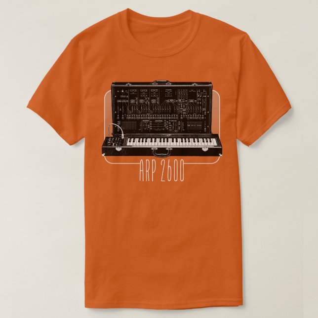 ARP 2600 Retro Synthesizer Lover Design T-Shirt (Design vorne)