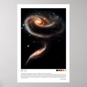 Arp 273 Interagierende Galaxien (Hubble Telescope) Poster
