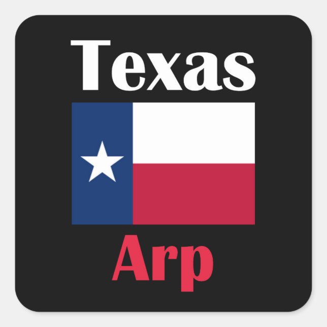 Arp Texas Quadratischer Aufkleber (Vorderseite)