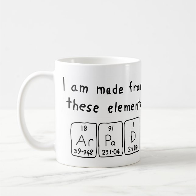 Árpád Periodische Tasse des Tabellennamens (Links)