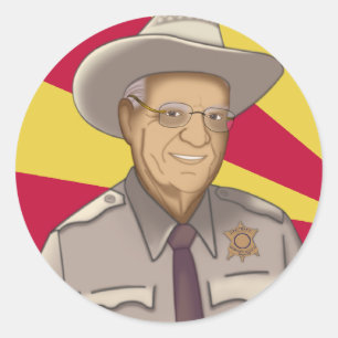 Arpaio: Willkommen in Arizona Runder Aufkleber