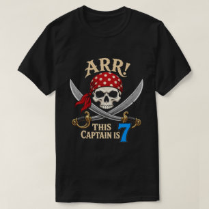 Arr! Dieser Kapitän ist 7 - Pirat zum 7. Geburtsta T-Shirt