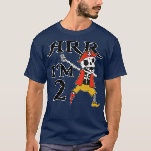 ARR I M 2 Dabbing Pirate Skeleton Geburtstag Zwei T-Shirt