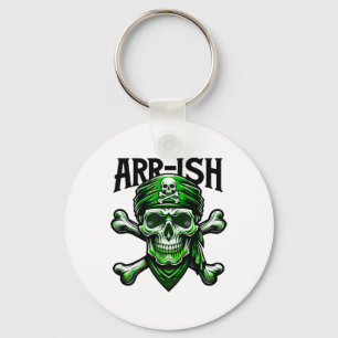 Arr-ish Irischer Pirat St. Patricks Day Totenkopf  Schlüsselanhänger