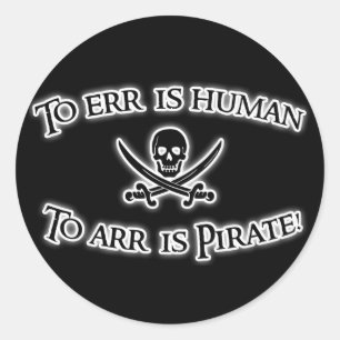Arr ist Pirate! Runder Aufkleber