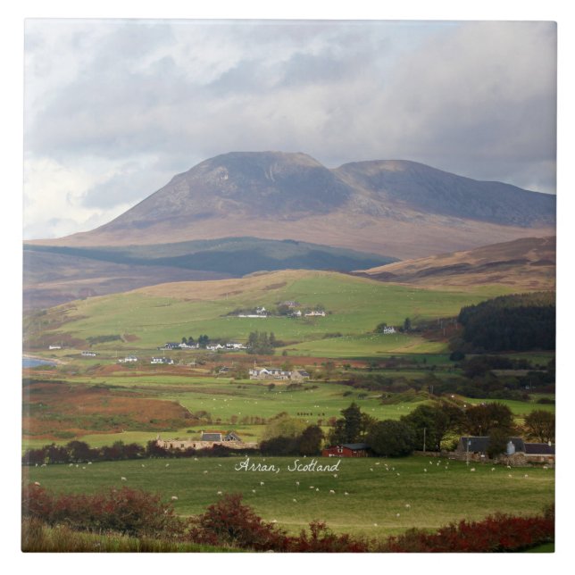 Arran, landschaftliche Landschaft Schottlands Fliese (Vorderseite)