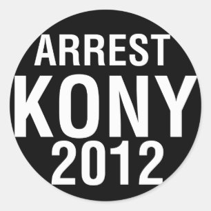 Arrest KONY 2012 Rundaufkleber Runder Aufkleber