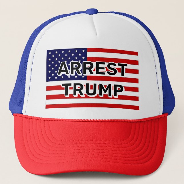 ARREST TRUMP ( Sie können die Wörter ändern ) Truckerkappe (Vorderseite)