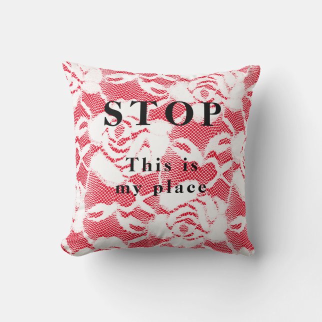 Arrêt   - coussin jeté (Recto)
