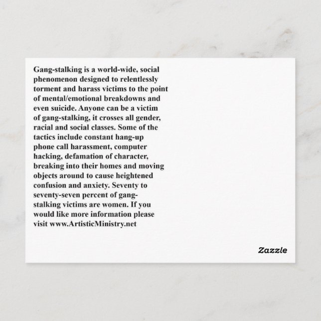 arrêt de la passerelle carte postale (Dos)