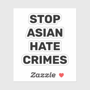 Arrêter les crimes de haine en Asie, Sticker noir 