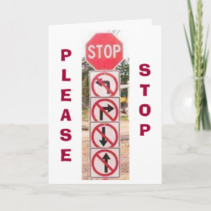 ARRÊTER/SIGNER HUMOUR POUR JE VOUS AIME CARTE À TO