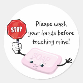 Arrêter S'Il Vous Plaît Laver Sticker Mains