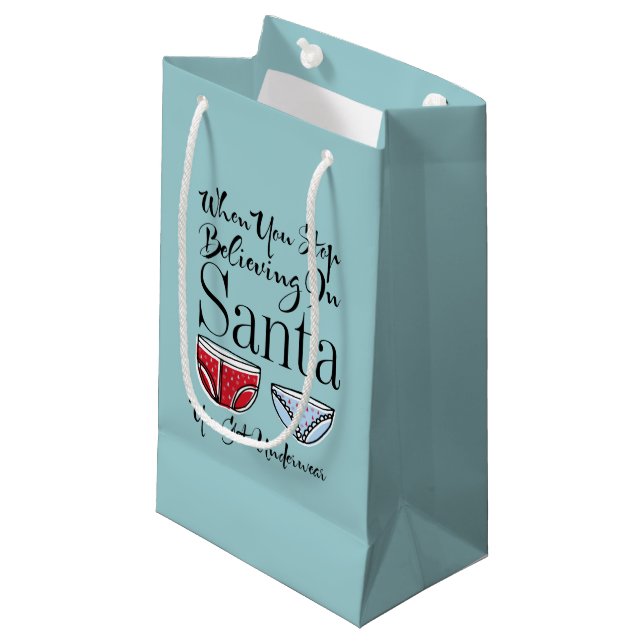 Arrêtez De Croire En Père Noël Sous-Vêtements Sac  (Devant Angle)