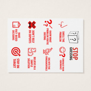 Arrêtez de deviner la carte de poche, 2,5 pouces x