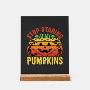 Arrêtez De Regarder Mes Citrouilles Halloween Drôl