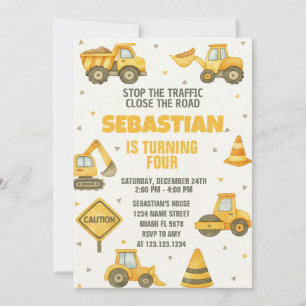 Arrêtez la circulation ! Invitation d'anniversaire