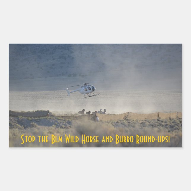 Arrêtez le Blm Wild Horse et les Stickers Burro (Devant)