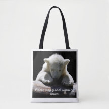 Arrêtez le sac fourre-tout à ours blanc de