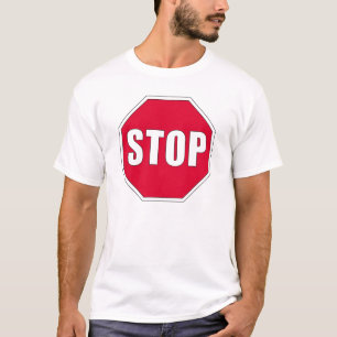 Arrêtez le T-shirt de signe