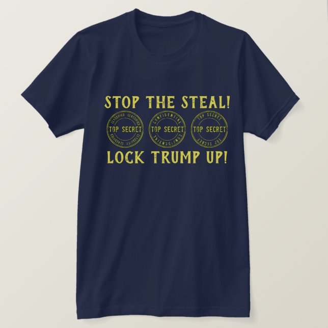 Arrêtez le vol verrouiller Trump en T-shirt (Design devant)