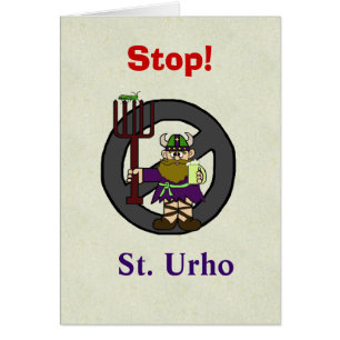 Arrêtez ou anti la carte St. Urho's Day Card Perso