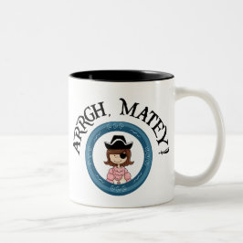 Arrgh kameradschaftliche Piraten-Mädchen-Tasse Zweifarbige Tasse