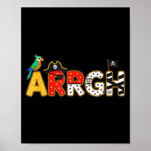 Arrgh Piraten Halloween Kinderkostüm Kürbis Streic Poster