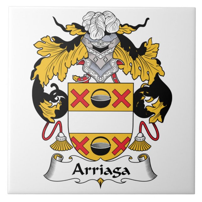 Arriaga Familienwappen Fliese (Vorderseite)
