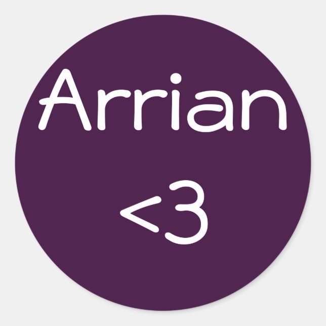 Arrian <3 autocollant (Devant)