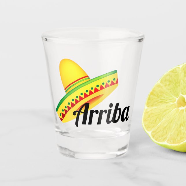 Arriba mexikanisches Toast Schnapsglas (Vorderseite)