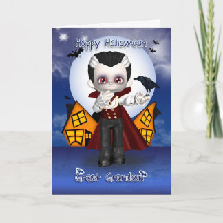 arrière petit-fils plaisir vampire halloween carte