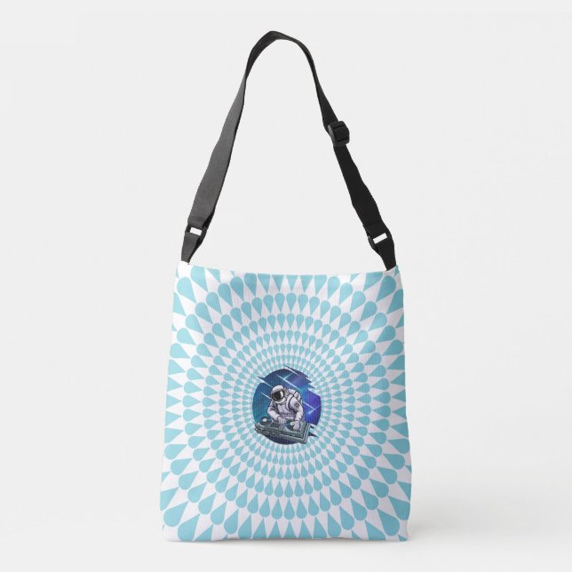 Arrière - plan bleu Astronaut DJ Music Sac fourre- (Dos)