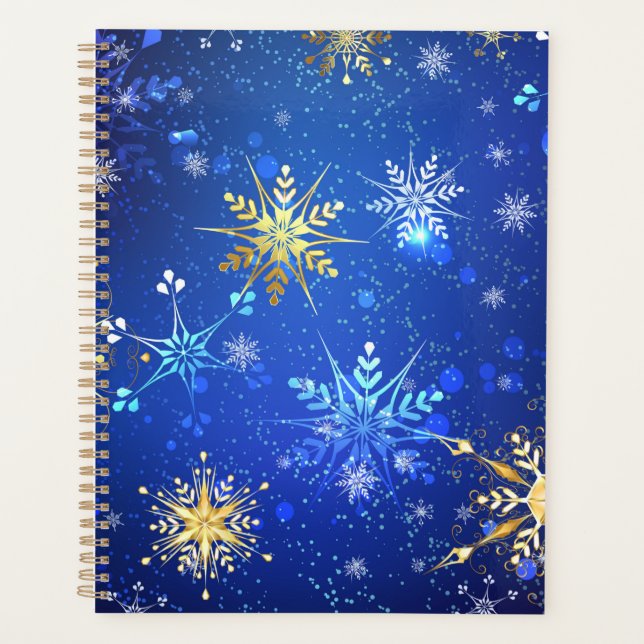 Arrière - plan Bleu XMAS avec des flocons de neige (Devant)