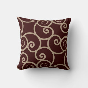 arrière - plan Brown taupe et coussin motif abstra