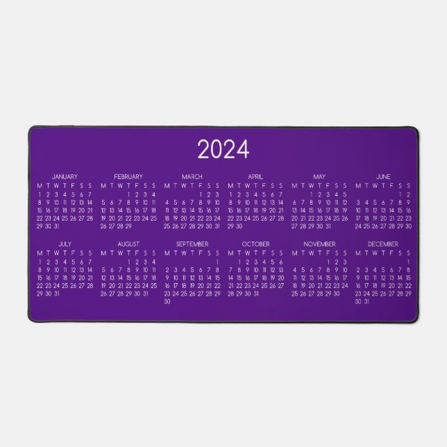 arrière - plan couleur Indigo 2024 Calendrier (Recto)