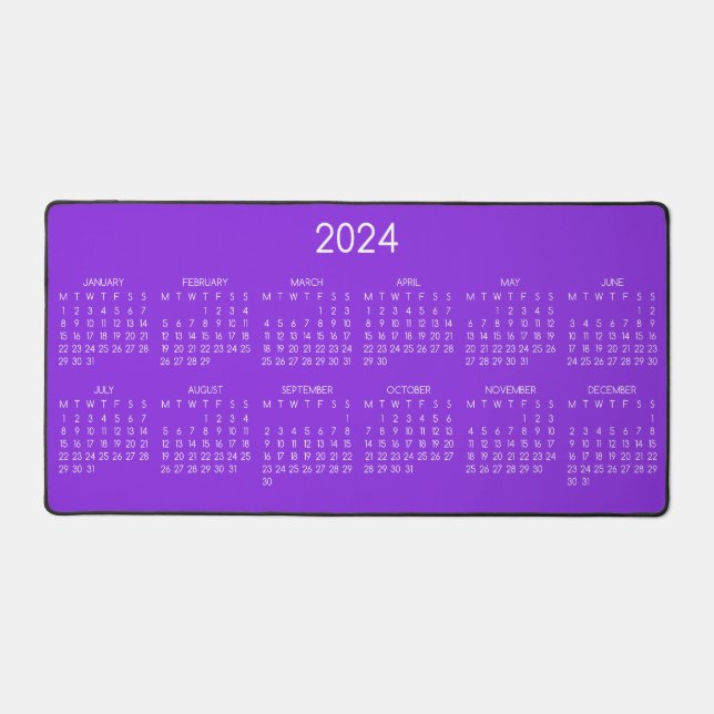 arrière - plan couleur violet du calendrier 2024 (Recto)