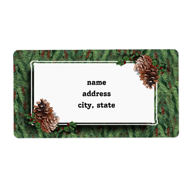 Arrière - plan d'arbre de Noël avec étiquette (Devant)