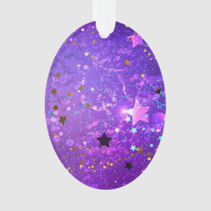 Arrière - plan de feuille violet avec étoiles