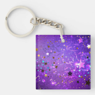Arrière - plan de feuille violet avec étoiles