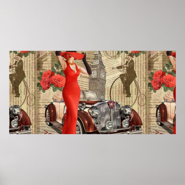 arrière - plan de journal déchiré par le poster vi (Devant)