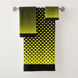Arrière - plan demi-ton de Polka noir jaune
